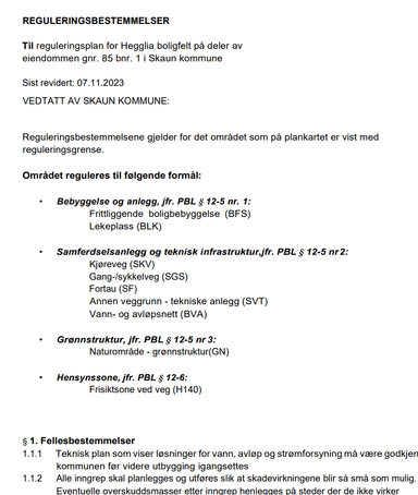 Reguleringsbestemmelser